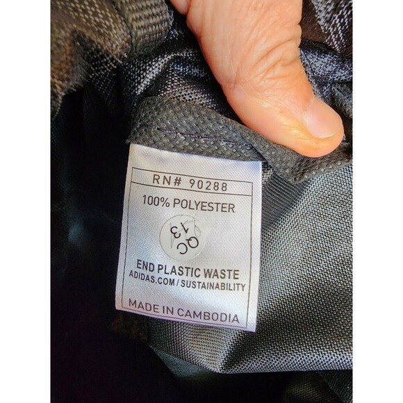 Adidas Backpack Lightweight Black Sackpack Gym School Beach - Picture 6 of 7